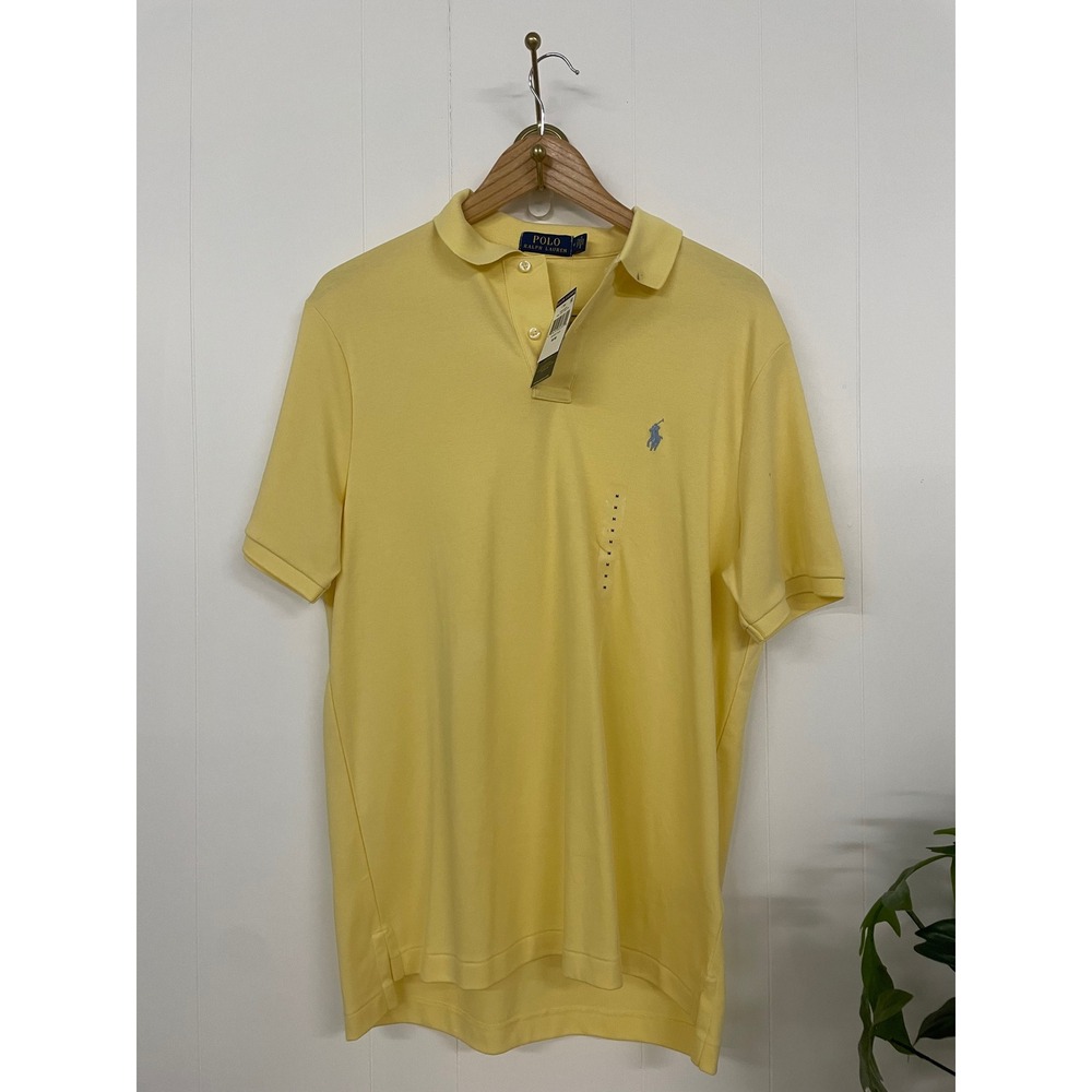 Polo Ralph Lauren Mens Wicket Yellow Short Sleeve Polo Shirt Size M NWT